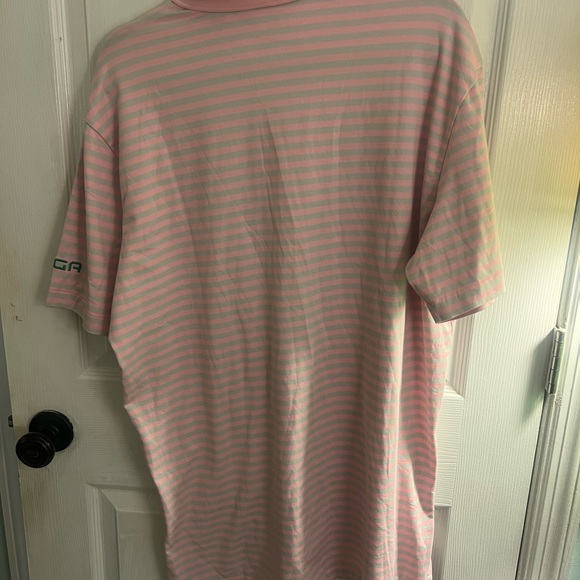 NWT Performance Ralph Lauren Pink and Green Striped Polo Shirt sz L - Picture 6 of 6